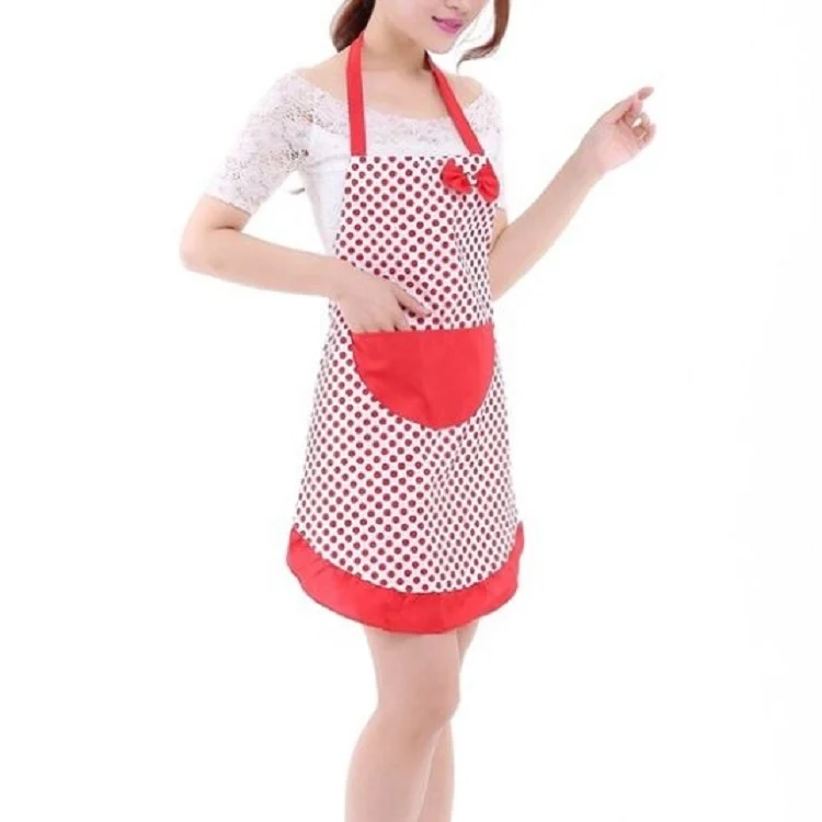 TBD067690101A.webp Home Kitchen Cooking Simple Bow Lace Apron - Image 1