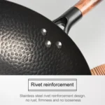 Vintage Traditional Handmade Uncoated Wok Pan - Image 3