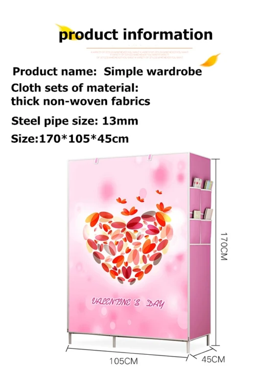 TBD068147901A_2.webp Non-woven Fabric Frame Reinforcement Wardrobe DIY Assembly Storage Organizer Detachable Clothing Furniture Shelf - Image 3