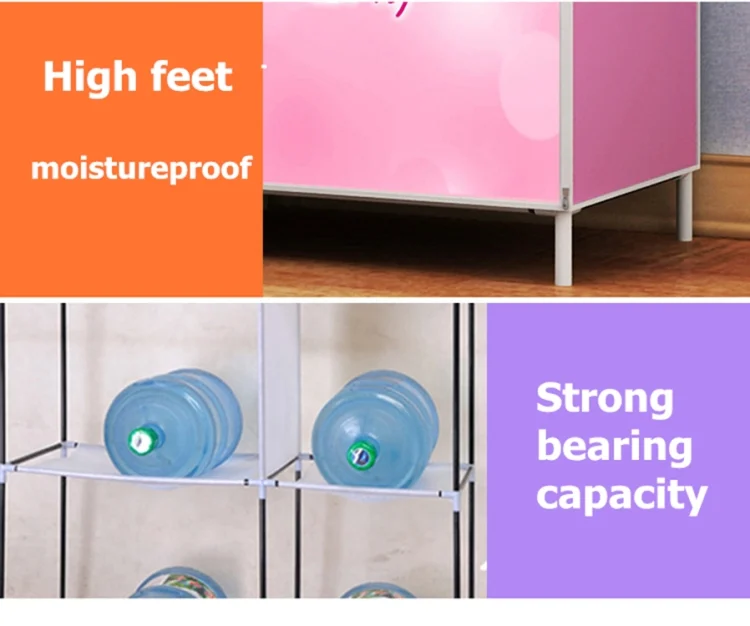 TBD068147901A_4.webp Non-woven Fabric Frame Reinforcement Wardrobe DIY Assembly Storage Organizer Detachable Clothing Furniture Shelf - Image 5