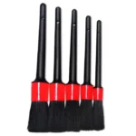 5 Pcs Car Detailing Brush Cleaning Natural Boar Hair Brushes Auto Detail Tools Products Wheels Dashboard - Image 2