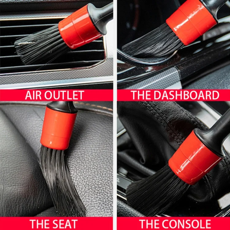 TBD0684127_10.webp 5 Pcs Car Detailing Brush Cleaning Natural Boar Hair Brushes Auto Detail Tools Products Wheels Dashboard - Image 11