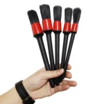 5 Pcs Car Detailing Brush Cleaning Natural Boar Hair Brushes Auto Detail Tools Products Wheels Dashboard - Image 4