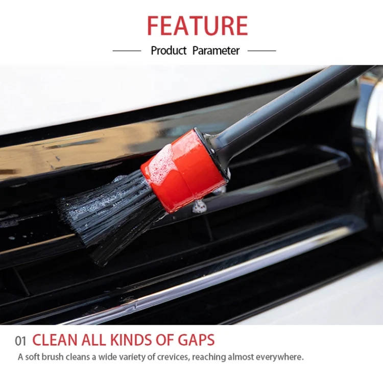 TBD0684127_4.webp 5 Pcs Car Detailing Brush Cleaning Natural Boar Hair Brushes Auto Detail Tools Products Wheels Dashboard - Image 5