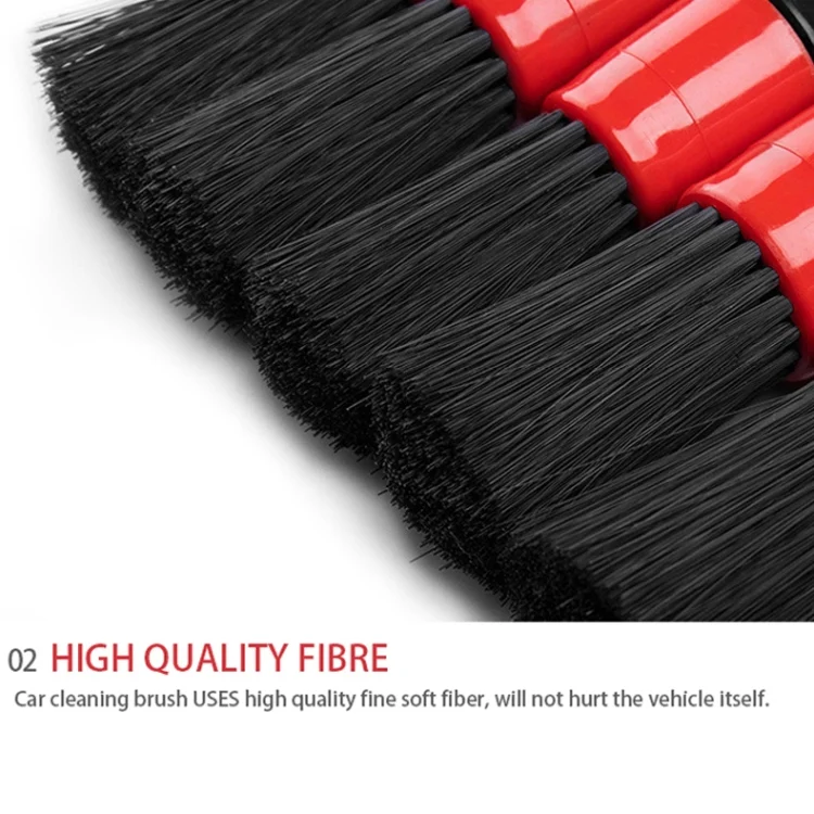 TBD0684127_6.webp 5 Pcs Car Detailing Brush Cleaning Natural Boar Hair Brushes Auto Detail Tools Products Wheels Dashboard - Image 7