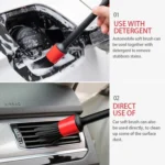 5 Pcs Car Detailing Brush Cleaning Natural Boar Hair Brushes Auto Detail Tools Products Wheels Dashboard - Image 10