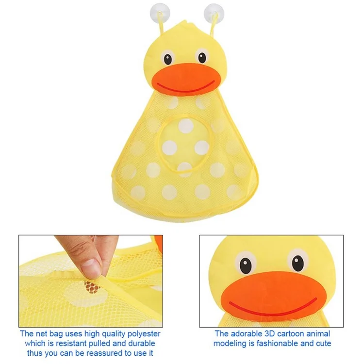 TBD068863401A_3.webp Baby Shower Bath Toys Storage Mesh Bag with Strong Suction Cups - Image 4