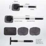 Automobile Windshield Cleaning Wipe Aluminum Alloy Telescopic Car Wash Window Brush - Image 6