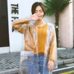 Stylish Portable Outdoor Transparent EVA Raincoat - Image 3