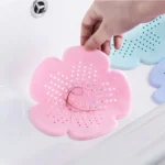 Flower Shape Bathroom Floor Drain Hair Stopper Filter Sink Strainer - Image 3