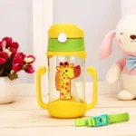 400 ml Baby Bottle Silicone Children's Drink Cup Bouncing Opening with Handle with Cartoon Pattern Baby Drinking Cup