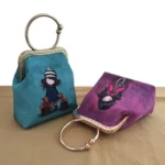 Square Frame Handbag Purse Metal Handle Accessories - Image 7