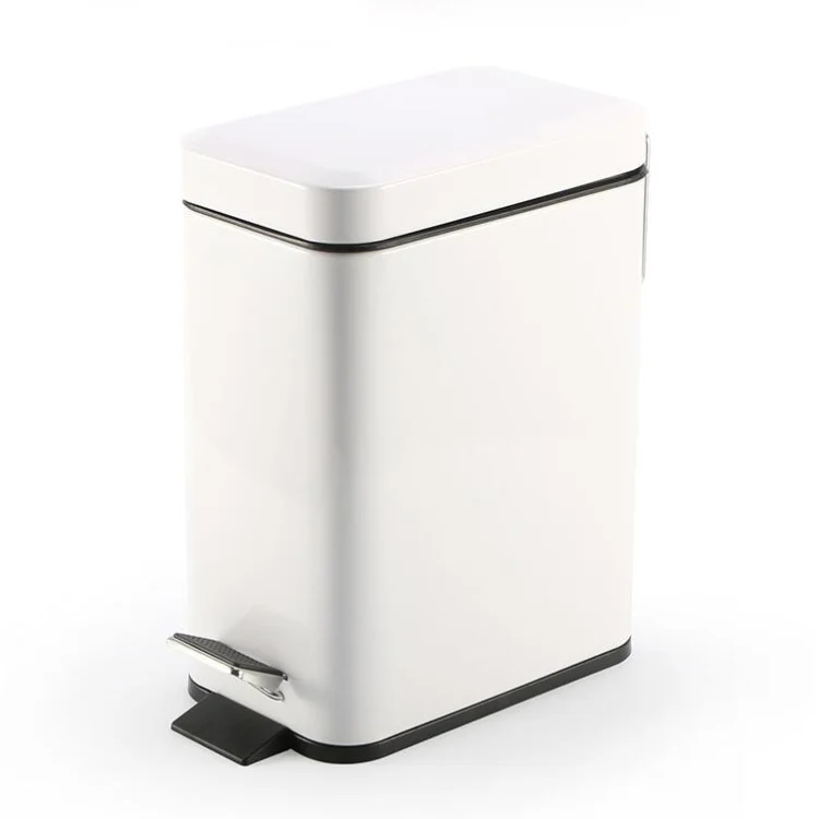 TBD072429801A.webp Household Stainless Steel Foot Pedal Small Rectangular Trash Can - Image 1