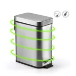 Household Stainless Steel Foot Pedal Small Rectangular Trash Can - Image 5