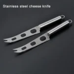 Stainless Steel Cheese Knife With Fork Tip Cheese Butter Knife Slicer Butter Pizza Cutter - Image 3