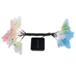 Solar Powered Butterfly Fiber Optic Fairy String Waterproof Christmas Outdoor Garden Holiday Lights - Image 2