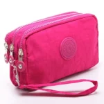Three-Layer Zipper Short for Ladies Change Mobile Bag