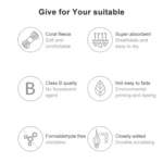 Coral Fleece Soft Absorbent Cat Ear Dry Hair Cap Thickened Adult Shower Cap - Image 4