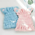 Coral Fleece Soft Absorbent Cat Ear Dry Hair Cap Thickened Adult Shower Cap - Image 8