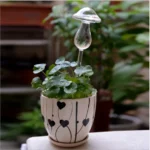 Mushroom Shape House Plants Flowers Water Feeder Automatic Self Watering Clear Glass Devices - Image 2