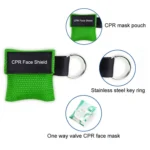 CPR Emergency Face Shield Mask Key Ring Breathing Mask - Image 3