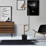 Minimalist Marble with Small Table Floor Lamp - Image 2