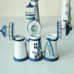 Mediterranean Style Round Hole tin Lighthouse Candlestick Home Desktop Decoration Wrought Iron Candlestick - Image 5
