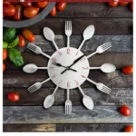 Cutlery Metal Kitchen Wall Clock Spoon Fork Creative Quartz Wall Mounted Clocks Modern Design Decorative Horloge - Image 3