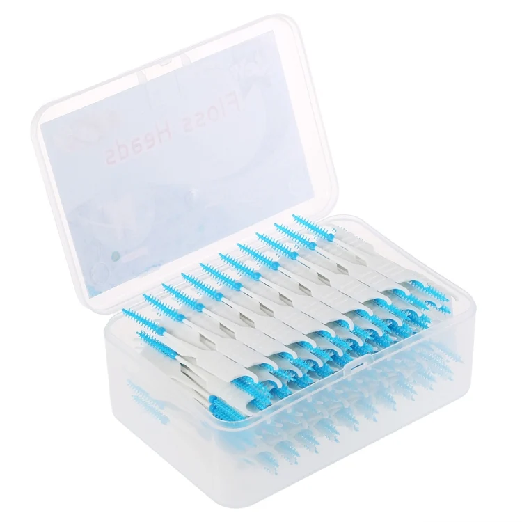 TBD0786082_3.webp 200pcs / Box Double Head Soft Silicone Spiral Floss Portable Dental Care Cleaning Tool - Image 4