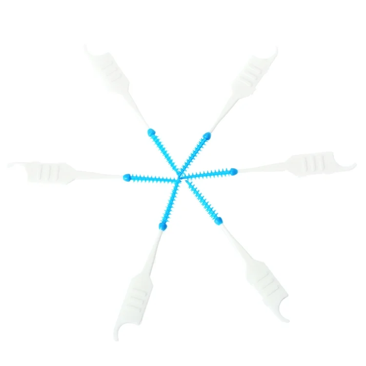 TBD0786082_6.webp 200pcs / Box Double Head Soft Silicone Spiral Floss Portable Dental Care Cleaning Tool - Image 7
