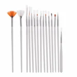15 PCS/Set Nail Art Tools Brushes for Manicure Rhinestones Nails Decorations Nail Nrush Kit Painting Fingernail Tool Pen Kit - Image 4