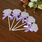 5 Packs Diamond Cake Birthday Inserted Card Wedding Party Dessert Table Decoration Supplies - Image 3