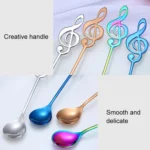 Creative Musical Note Spoon Coffee Stirring Scoop Stainless Steel Titanium Music Bar Spoon Gift Spoon - Image 3