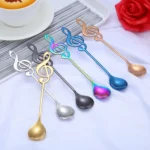 Creative Musical Note Spoon Coffee Stirring Scoop Stainless Steel Titanium Music Bar Spoon Gift Spoon - Image 4