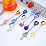Creative Musical Note Spoon Coffee Stirring Scoop Stainless Steel Titanium Music Bar Spoon Gift Spoon - Image 5