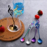 Creative Musical Note Spoon Coffee Stirring Scoop Stainless Steel Titanium Music Bar Spoon Gift Spoon - Image 6