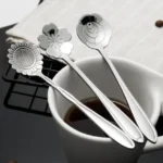 3 PCS Stainless Steel Household Creative Flower Spoon Coffee Stirring Spoon - Image 5