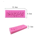 2 PCS Grass Decoration Liquid Silicone Mold Fondant Cake Mold - Image 3