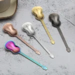 Stainless Steel Coffee Mixing Spoon Creative Musical Instrument Shape Spoon - Image 4