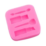 2 PCS Lipstick Eyebrow Pencil Makeup Tool Shape Silicone Fondant Cake Mold Chocolate Mold Clay Mold - Image 2