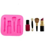 2 PCS Lipstick Eyebrow Pencil Makeup Tool Shape Silicone Fondant Cake Mold Chocolate Mold Clay Mold - Image 5