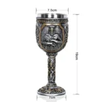 3D Viking Skull Coffee Beer Mug Skull Mug Beer Wine Drink Gift Stainless Steel Knight Decorative Cup for Men - Image 2