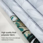 Butterfly Waterproof Polyester Shower Washable Bathroom Curtains - Image 5