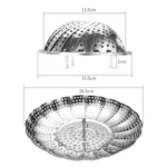 Stainless Steel Folding Retractable Lotus Steamer Tray - Image 3
