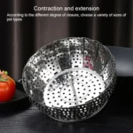 Stainless Steel Folding Retractable Lotus Steamer Tray - Image 5