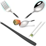 3pcs / Set Portable Stainless Steel Tableware Creative Set Chopsticks Spoon Fork Gift - Image 4