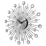 Creative Wall Clock Crystal Silver Wrought Iron Wall Clock Personality Art Decoration Living Room Bedroom Clock - Image 3