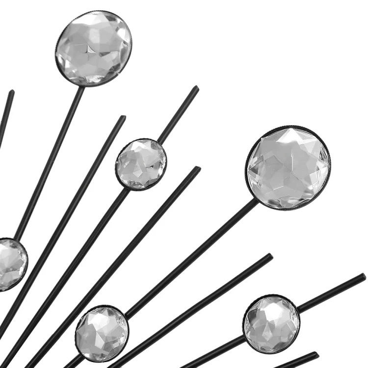 TBD0878785_5.webp Creative Wall Clock Crystal Silver Wrought Iron Wall Clock Personality Art Decoration Living Room Bedroom Clock - Image 6