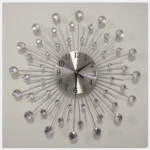 Creative Wall Clock Crystal Silver Wrought Iron Wall Clock Personality Art Decoration Living Room Bedroom Clock - Image 7