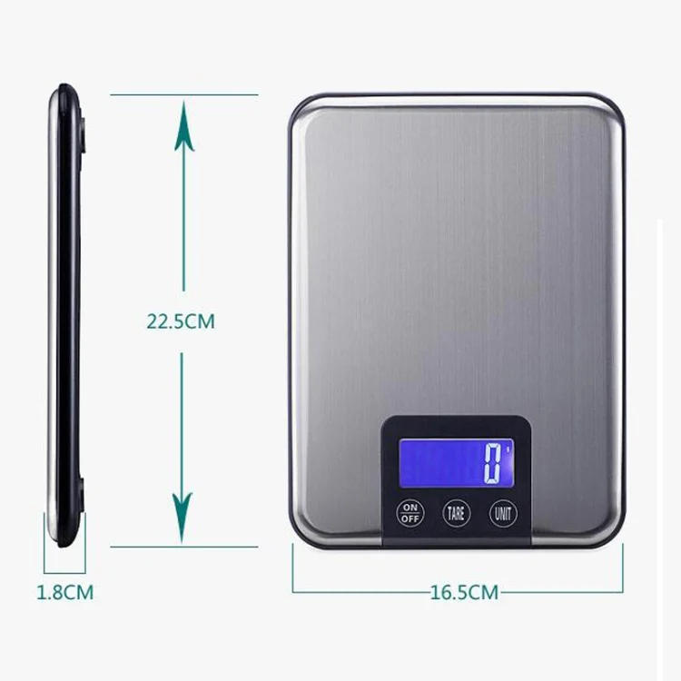 TBD088100202_5.webp 5 / 15kg x 1g Stainless Steel High Precision Kitchen Touch Electronic Scale - Image 6